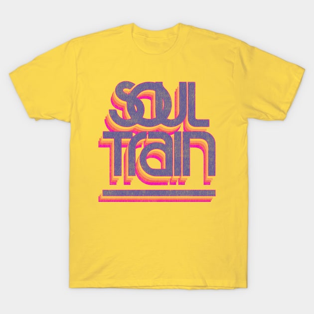 Soul Train Type Worn Lts T-Shirt by Alema Art